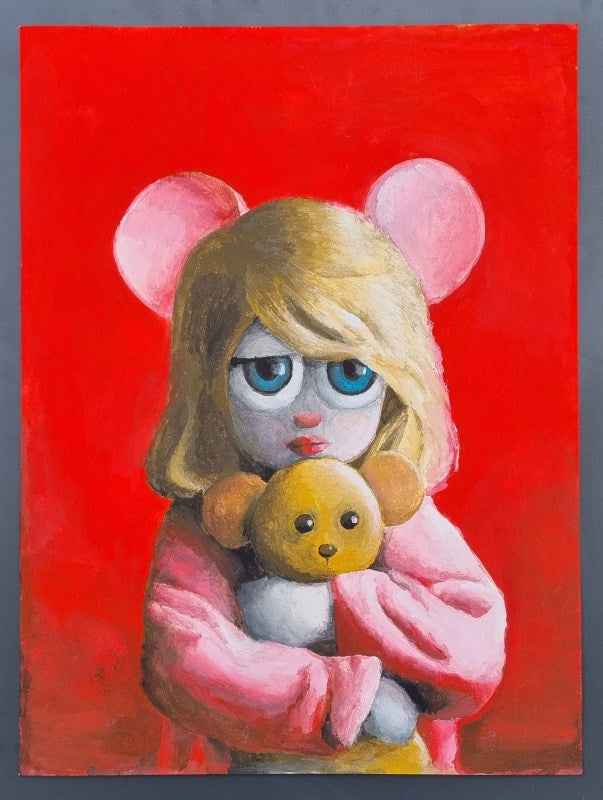 Mouse girl with stuffy (original)