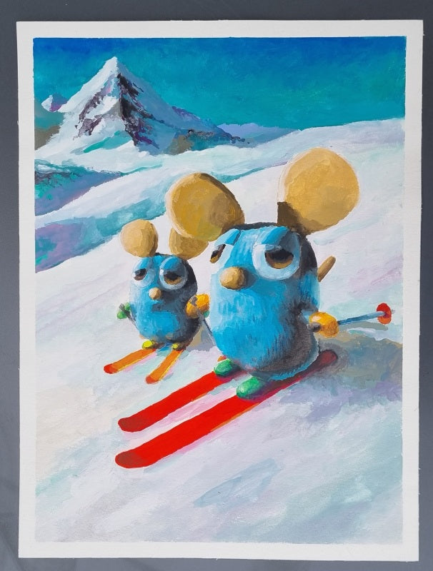 Mice skiing (original)